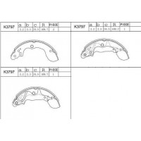 K3797 ASIMCO Комплект гальмівних колодок