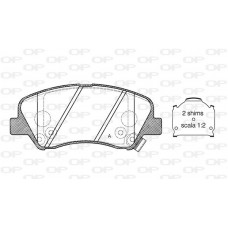 BPA1488.02 OPEN PARTS КомплеК т гальмівних колодок, дискове гальмо