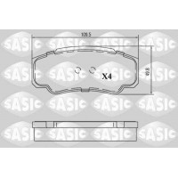 6210089 SASIC Комплект гальмівних колодок дисковий гальм