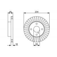 0 986 479 V65 BOSCH Гальмівний диск