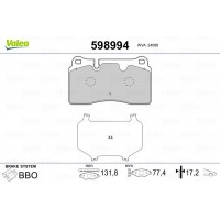 598994 VALEO Комплект гальмівних колодок дисковий гальм