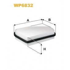 WP6832 WIX FILTERS Фільтр повітря у внутрішньому просторі