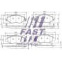 FT29547 FAST Комплект гальмівних колодок дисковий гальм