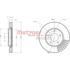 6110382 METZGER Гальмівний диск