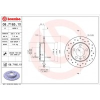 08.7165.1X BREMBO Гальмівний диск