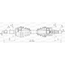 DRS6433.00 OPEN PARTS Привідний вал