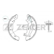 BK-4132 ZEKKERT Комплект гальмівних колодок