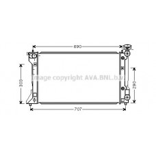 TO2293 AVA QUALITY COOLING Радіатор охолодження двигуна