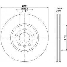 8DD 355 129-691 HELLA Гальмівний диск