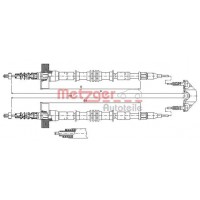 11.5861 METZGER Тросик, cтояночный тормоз