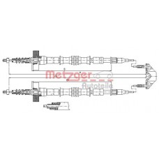11.5861 METZGER Тросик, cтояночный тормоз