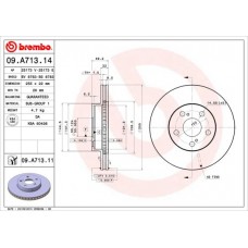 09.A713.11 BREMBO Гальмівний диск