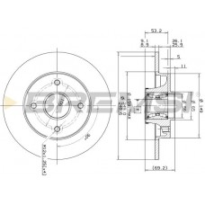 CD7560S BREMSI Гальмівний диск