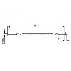1 987 482 187 BOSCH Тросик, cтояночный тормоз