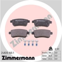 24820.160.1 ZIMMERMANN Комплект гальмівних колодок дисковий гальм