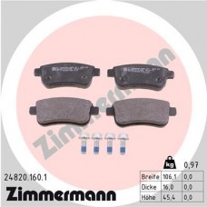 24820.160.1 ZIMMERMANN Комплект гальмівних колодок дисковий гальм