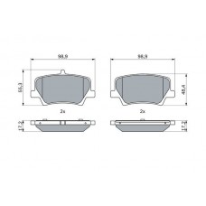 0 986 424 996 BOSCH КомплеК т гальмівних колодок, дискове гальмо