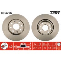 DF4796 TRW Гальмівний диск