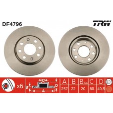 DF4796 TRW Гальмівний диск