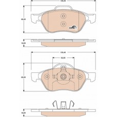 GDB1787 TRW Комплект гальмівних колодок дисковий гальм
