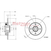 6110943 METZGER Гальмівний диск