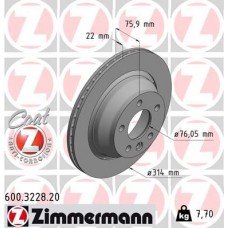 600.3228.20 ZIMMERMANN Гальмівний диск