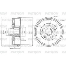 PDR1014 PATRON Гальмівний барабан