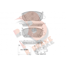 RB2320 R BRAKE Комплект гальмівних колодок дисковий гальм
