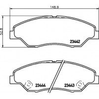 8DB 355 037-351 HELLA Комплект гальмівних колодок дисковий гальм