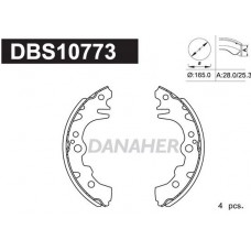 DBS10773 DANAHER Комплект гальмівних колодок
