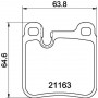 8DB 355 008-491 HELLA Комплект гальмівних колодок, дискове гальмо