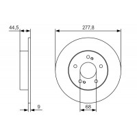 0 986 479 T86 BOSCH Гальмівний диск