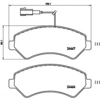 P 23 136 BREMBO Комплект гальмівних колодок дисковий гальм