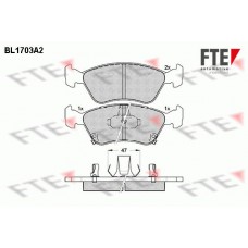 BL1703A2 FTE Комплект гальмівних колодок дисковий гальм