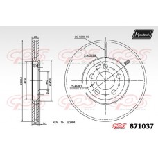 871037 MAXTECH Гальмівний диск
