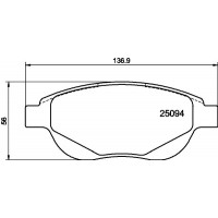 MDB3105 MINTEX Комплект гальмівних колодок дисковий гальм