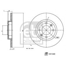 181540 FEBI BILSTEIN Гальмівний диск