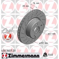 400.3607.20 ZIMMERMANN Гальмівний диск
