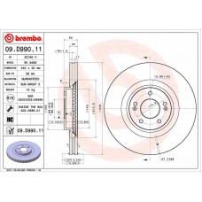 09.D990.11 BREMBO Гальмівний диск