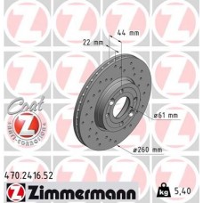 470.2416.52 ZIMMERMANN Гальмівний диск