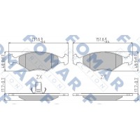 FO 913881 FOMAR Friction КомплеК т гальмівних колодок, дискове гальмо