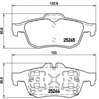 P 68 057 BREMBO Комплект гальмівних колодок дисковий гальм
