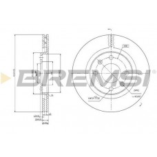 CD6192V BREMSI Гальмівний диск