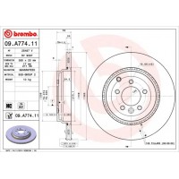 09.A774.11 BREMBO Гальмівний диск