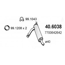 40.6038 ASSO Середній глушник вихлопних газів