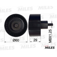 AG02030 MILES Паразитный / Ведущий ролик, Зубчастий ремінь