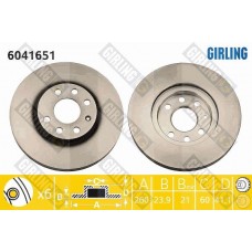 6041651 GIRLING Гальмівний диск