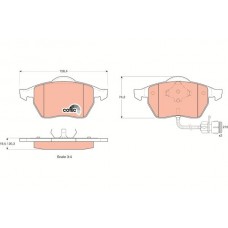 GDB1049 TRW Комплект гальмівних колодок дисковий гальм