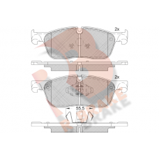 RB2236-203 R BRAKE Комплект гальмівних колодок дисковий гальм