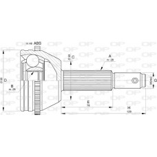 CVJ5790.10 OPEN PARTS Шарнирный комплект, Привідний вал